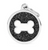 Myfamily Large Round Black Glitter with Bone Personalized Dog ID Tag 