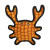 Tuffy Milo the Plaid Crab Durable Dog Toy 