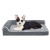 Furhaven Deluxe Chaise Two-Tone Faux Fur & Suede Lounge Dog Bed
