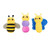 Hugsmart Spring Little Insects Plush Dog Toy Set 5.5 in, 3 pk