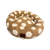 Pet Obsession Brown Polka Dot Fleece Cuddler Pet Bed 20 in