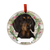 E & S Imports Dachshund Black Ceramic Holiday Ornament 