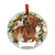 E & S Imports Dachshund Red Full Body Ceramic Holiday Ornament 