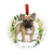 E & S Imports French Bulldog Full Body Ceramic Holiday Ornament 