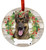 E & S Imports German Shepherd Ceramic Holiday Ornament 
