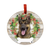 E & S Imports German Shepherd Ceramic Holiday Ornament 