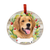 E & S Imports Golden Retriever Ceramic Holiday Ornament 