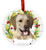 E & S Imports Labrador Yellow Ceramic Holiday Ornament 