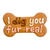 Bosco & Roxy Valentine's Day Dig You Fur Real Bone Dog Treat Cookie 6 in