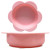 Kole Imports Pink Silicone Floral Shaped Pet Food and Water Bowl