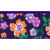 Coastal Pet Products Ribbon Adjustable Dog Collar with Metal Buckle- Purple Sketched Floral