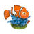 Penn-plax Disney Finding Nemo - Nemo With Coral Fish Ornament Mini