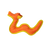 Vip DuraForce Orange Dragon Durable Double Layered Dog Toy Medium/Large Dog