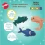 Spot Dura-Fuse Fish Leather Dog Toy, Assorted 7 in