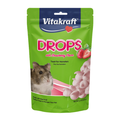 Vitakraft DROPS With Strawberry Flavor Hamster Treats 5.3 oz