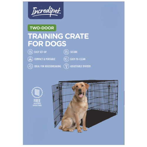 Incredipet Two-Door Dog Crate - Feeders Pet Supply