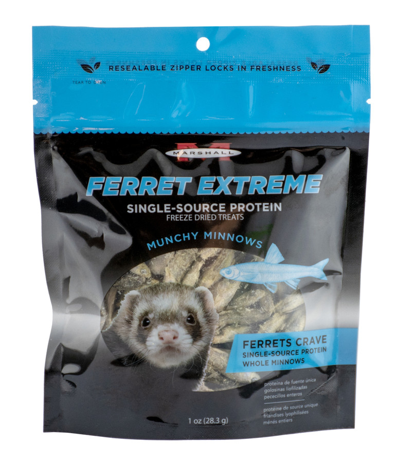 Marshall Extreme Munchy Minnows Freeze-Dried Ferret & Rat Treats 1