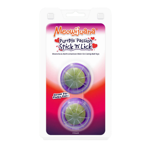 Meowijuana Purple Passion Whack 'n' Roll Compressed Catnip Ball