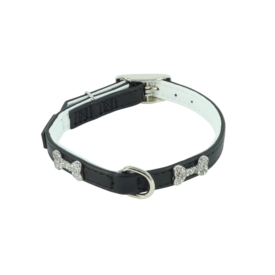 Coastal Pet Products Li'l Pals Posh B'Dazzled Bone Dog Collar