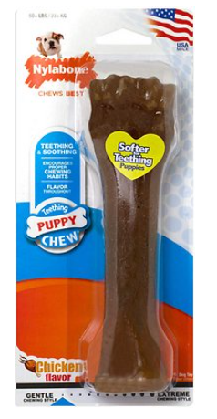Nylabone Just For Puppies Teething Chicken Flavor Chew Toy Souper