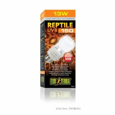 Exo Terra Reptile UVB 150 Desert Terrarium Bulb, Coil Compact