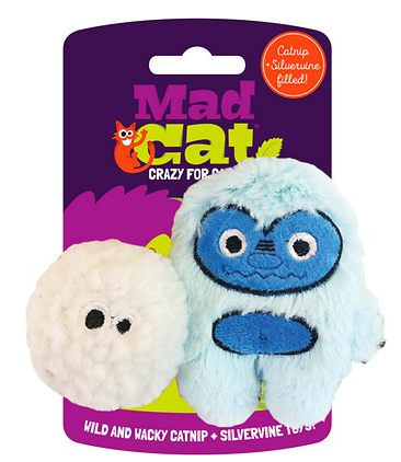 猫さん Mad Cat Yowlin Yeti Cat Toy, 2 pk - Feeders Pet Supply