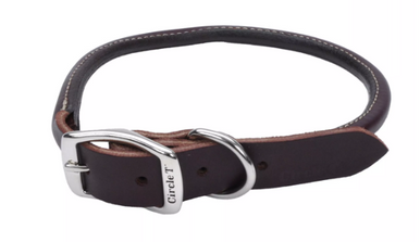 犬　Ancol Latigo Leather Round Collar S/M 14381__03890.1668111120.386.