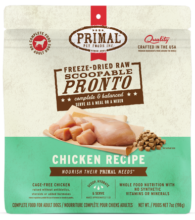 Primal Raw Pronto Chicken Recipe Freeze-Dried Dog Food oz
