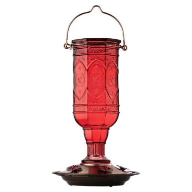 More Birds Jewel Glass Hummingbird Feeder 20 oz image