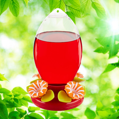 North States Nature's Yard Festive Flower Plastic Hummingbird Feeder 32 oz image