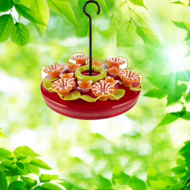 North States Nature's Yard Hanging Tray Plastic Hummingbird Feeder 16 oz image