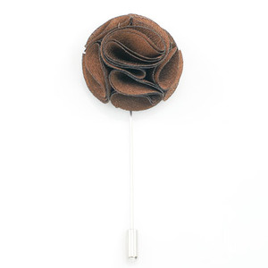 MP5302- Coffee Lapel Flower Pin