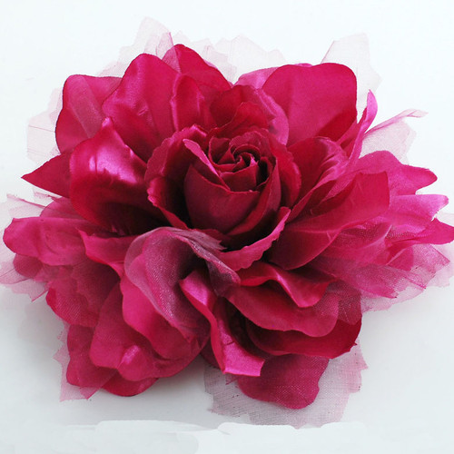 FR107001-Large Fabric Flower Pin