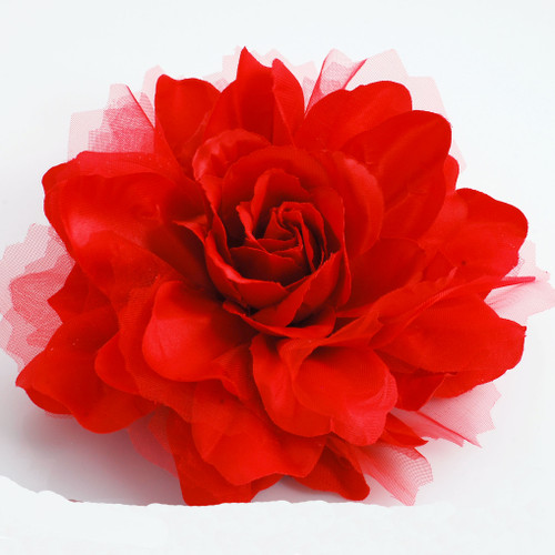 FR107004-Large Fabric Flower Pin