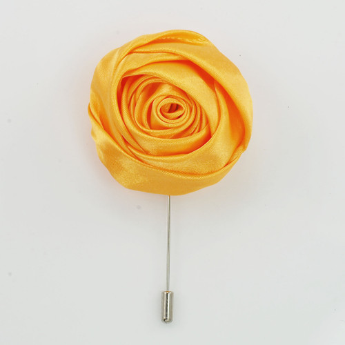 MP4019-Yellow Rosette Lapel Pin