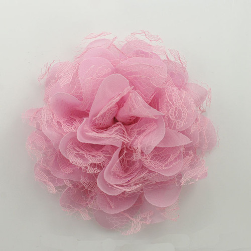 FR192085-Pink Organza Lace Flower