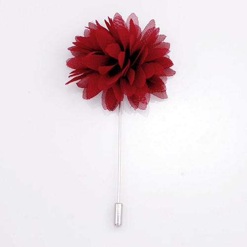 MP2135- Burgundy Flimsy Petal  Lapel Pin