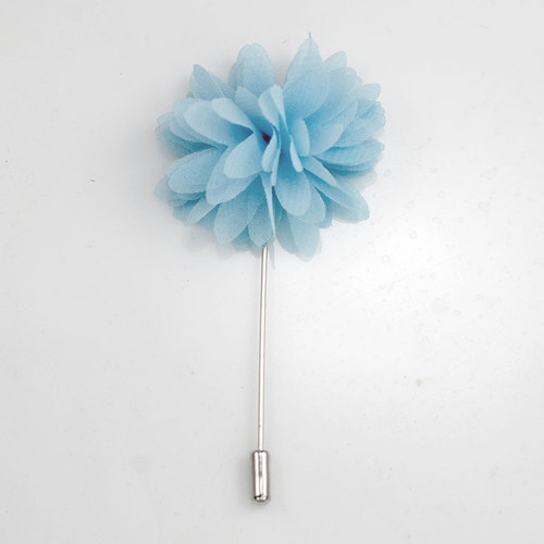 MP2136-Aqua Blue Petal  Lapel Pin