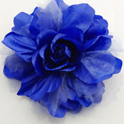 FR107009-Large Navy Blue Fabric Flower
