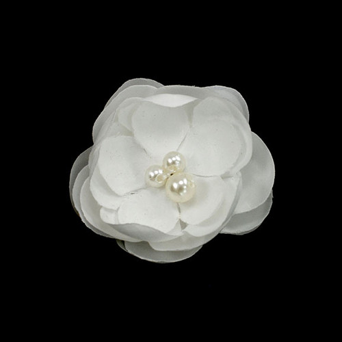 FR193021-Small Fabric Flower with pearls