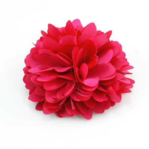 FR191008-Fuchsia Satin Hand Made Flower