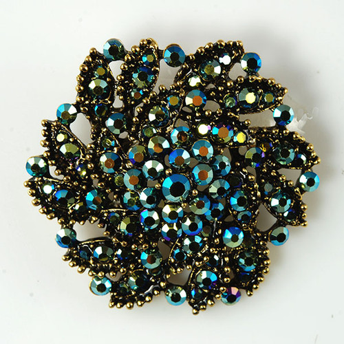 AB Black Vintage Brooch-BH9363