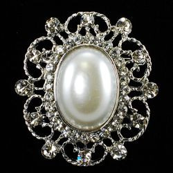 Scarf Pearl Brooch - 9393