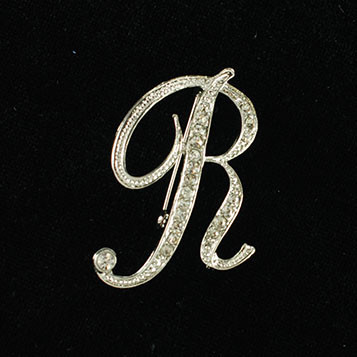Initial Brooch-R