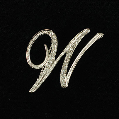 Initial Brooch-W