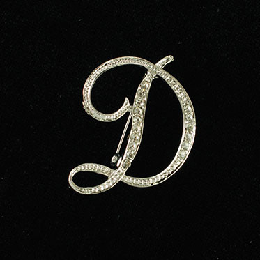 Initial Brooch-D