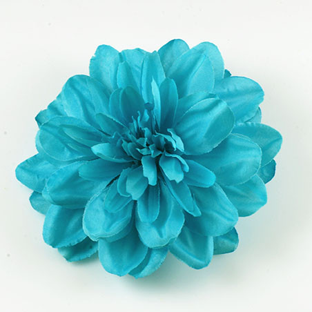 FR10042B-Aqua Blue Fabric Flower Pin