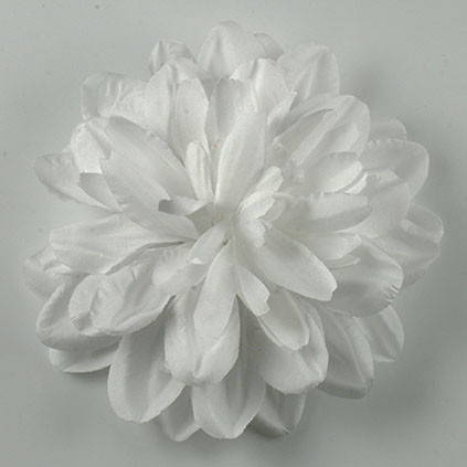 FR10042B-White Fabric Flower Pin