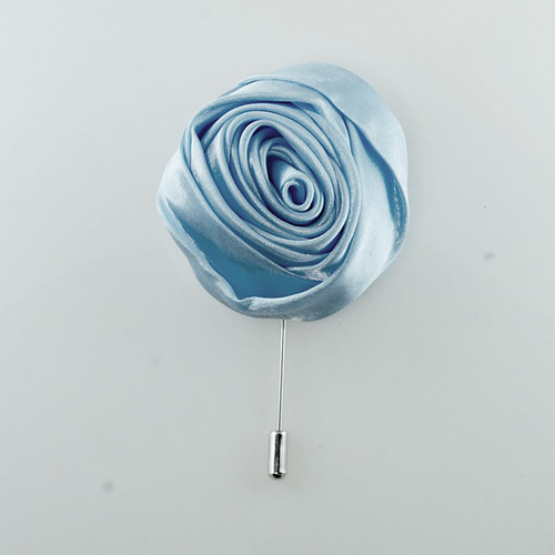 MP4006-Light Blue Rosette Lapel Pin