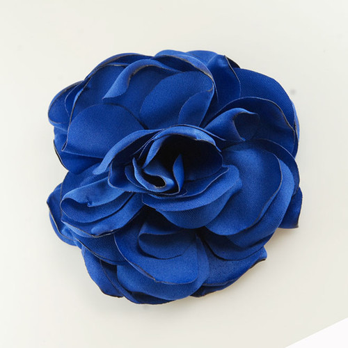 FR193060-Navy Blue Chiffon Fabric Flower